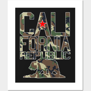 California Republic (camo bear style) Posters and Art